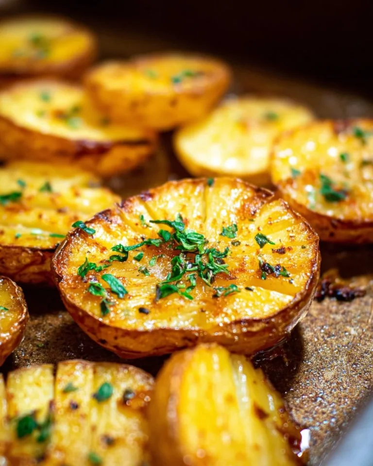 Crispy and delicious baked potato slices served with toppings