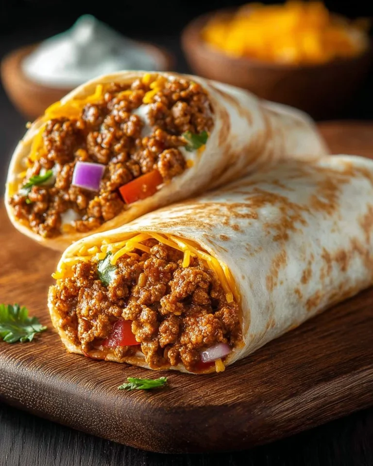 Taco Bell Beefy Melt Burrito with beef, cheese, and toppings