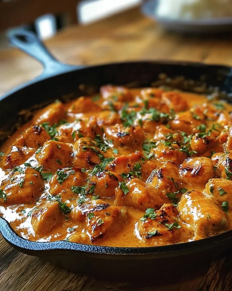 Texas Roadhouse Butter Chicken Skillet dish with spices and creamy sauce