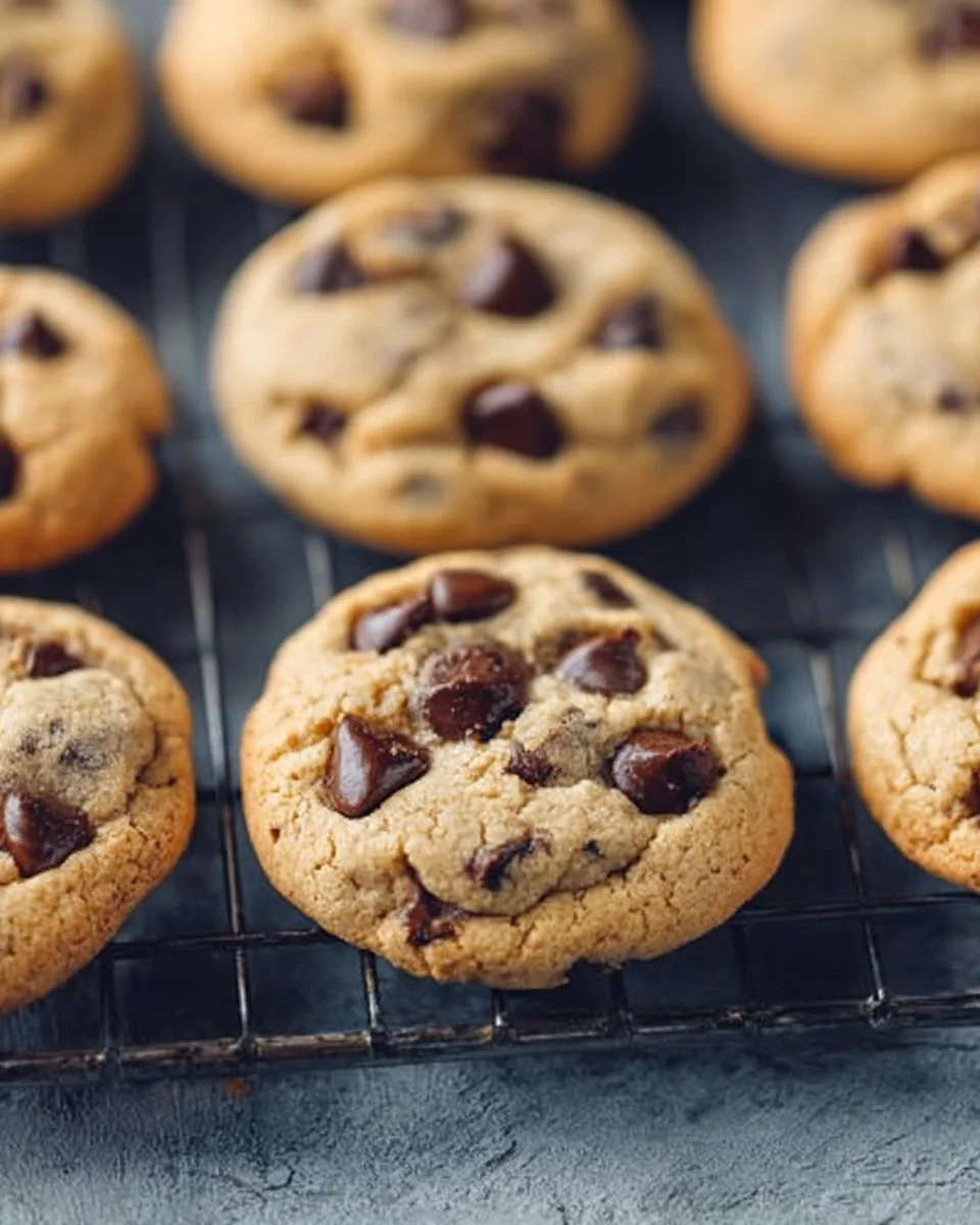 Delicious homemade chocolate chip cookies on a plate
