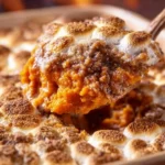 Sweet Potato Casserole with Marshmallows and Pecans