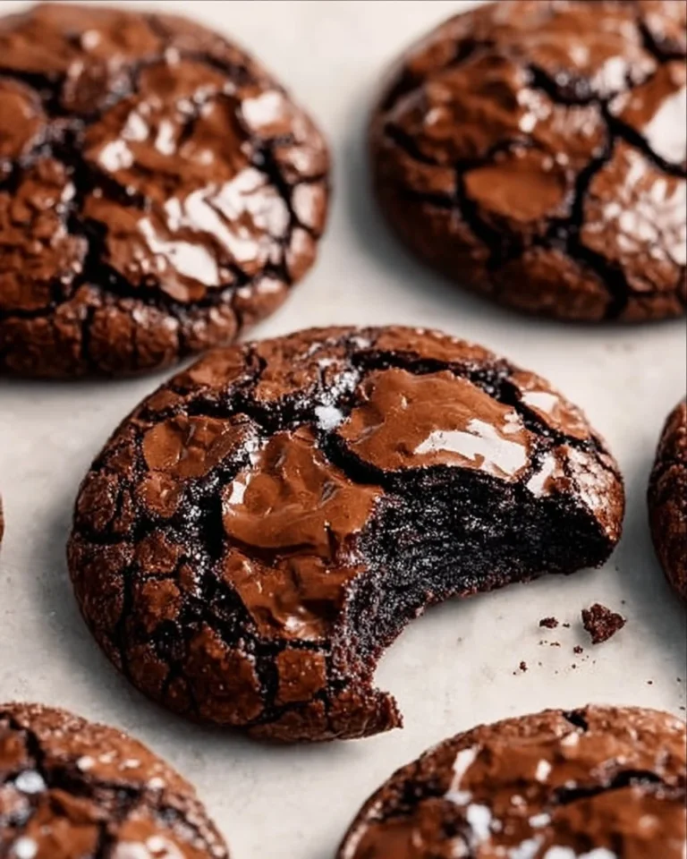 Delicious gourmet brownie cookies on a wooden table