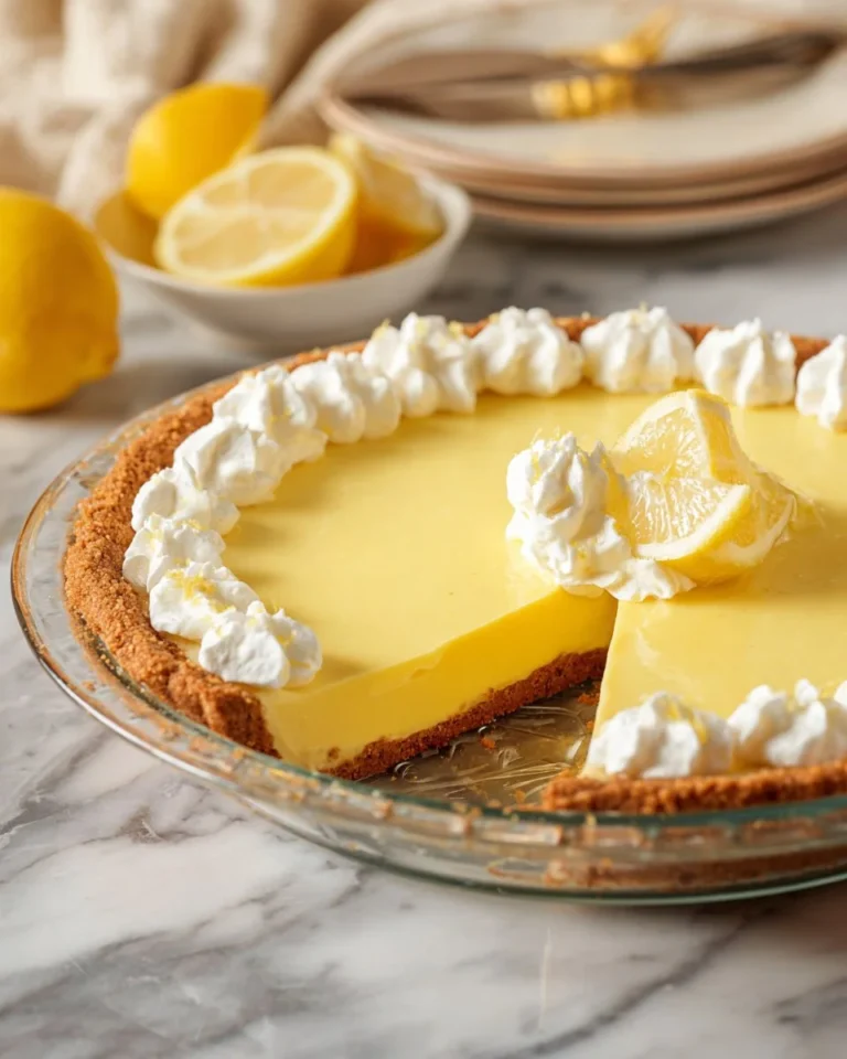 Delicious slice of Lemon Icebox Pie topped with whipped cream and lemon zest