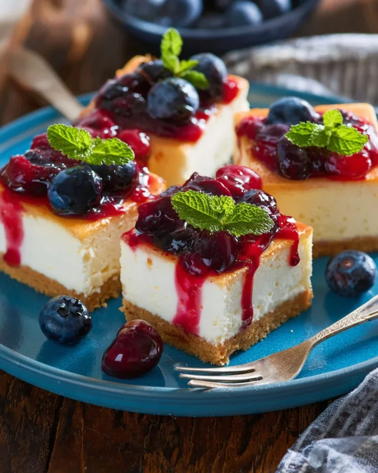 Delicious no-bake cheesecake served on a plate with fresh berries