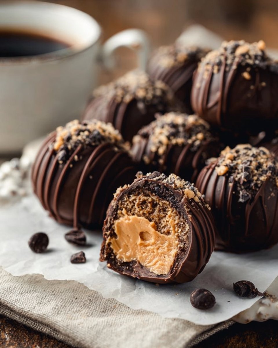 Espresso Peanut Butter Truffles