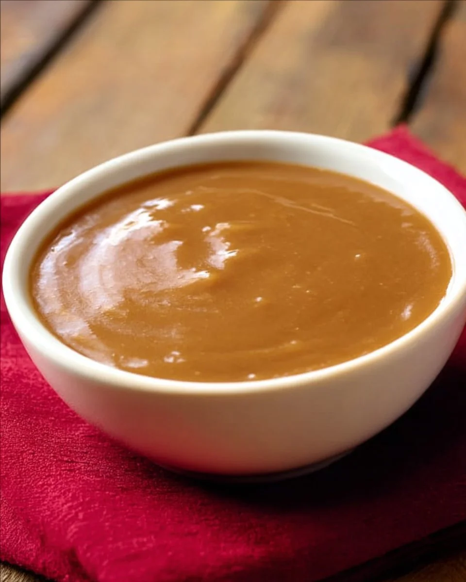 Delicious homemade beef gravy served over mashed potatoes