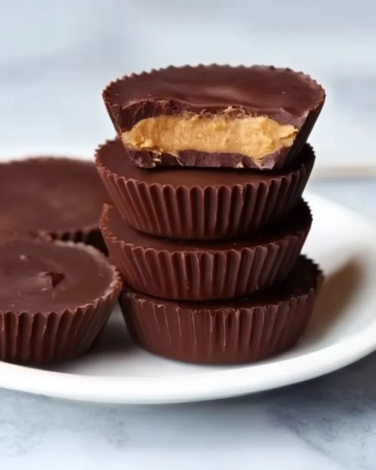 Homemade peanut butter cups, better than Reese's, with rich chocolate coating