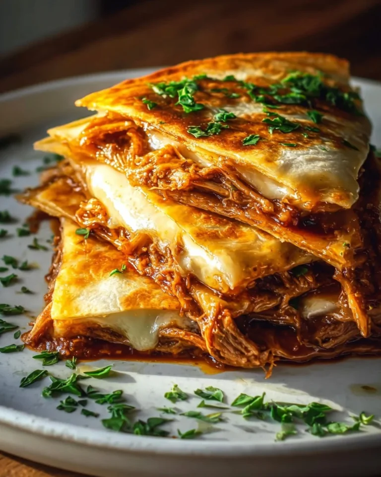 Delicious birria quesadillas with melted cheese served on a plate