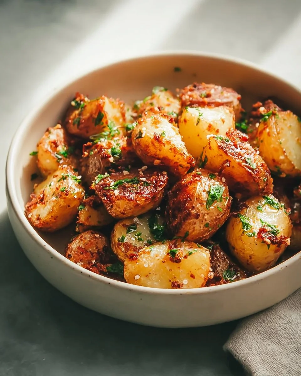 Crispy Parmesan Garlic Roasted Potatoes