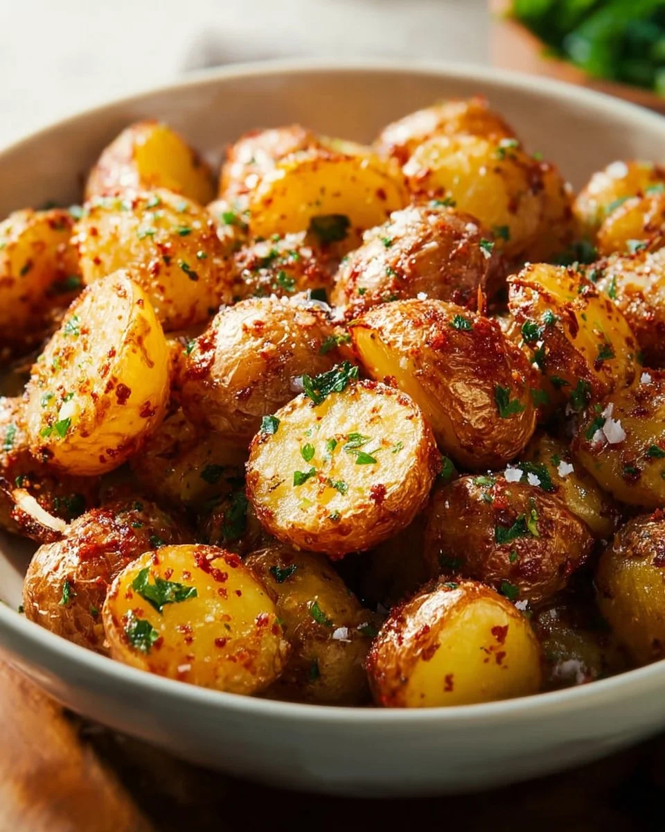 Crispy Parmesan Garlic Roasted Potatoes