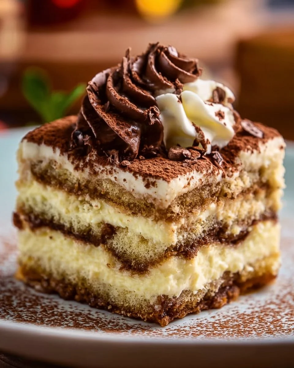 Easy tiramisu dessert made with coffee, mascarpone, and cocoa powder.