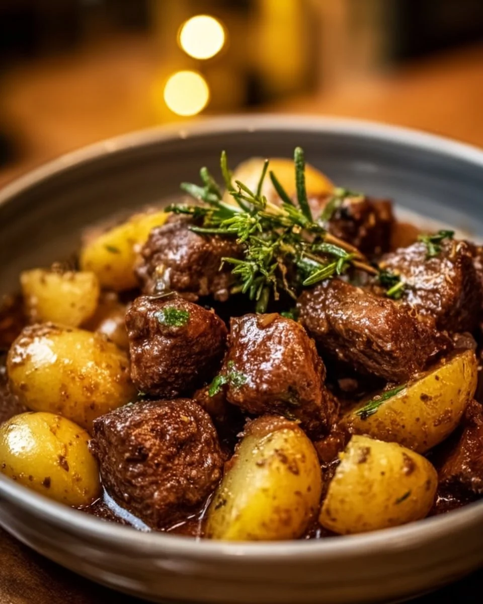 Garlic Butter Beef and Potatoes
