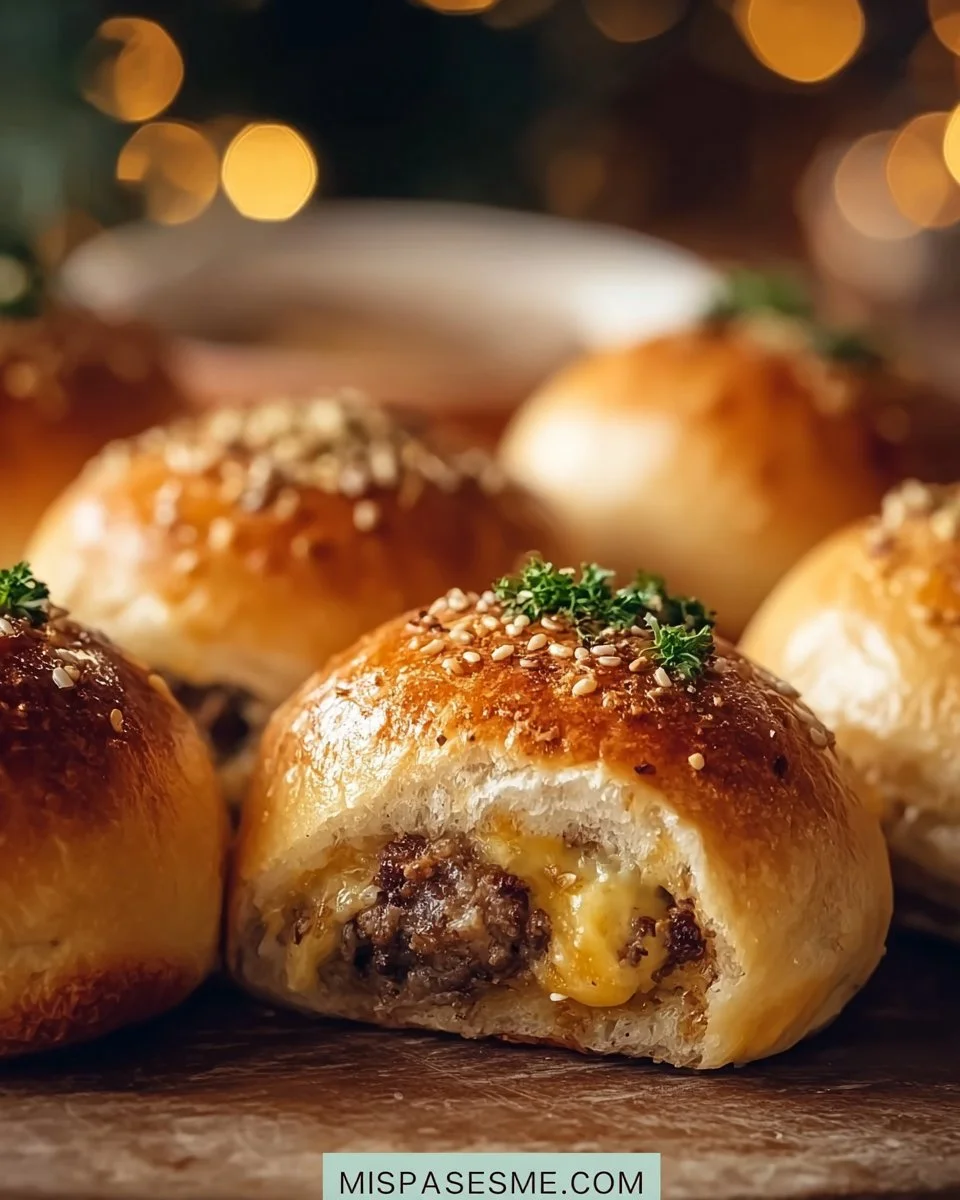 Garlic Parmesan Cheeseburger Bombs