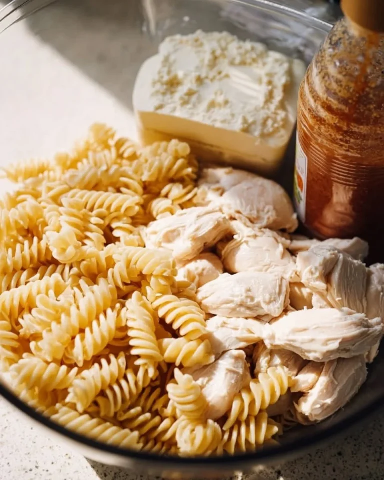 Delicious Garlic Parmesan Chicken Pasta served in a bowl