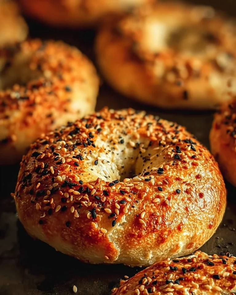 Homemade Greek yogurt bagels with toppings ready to eat.