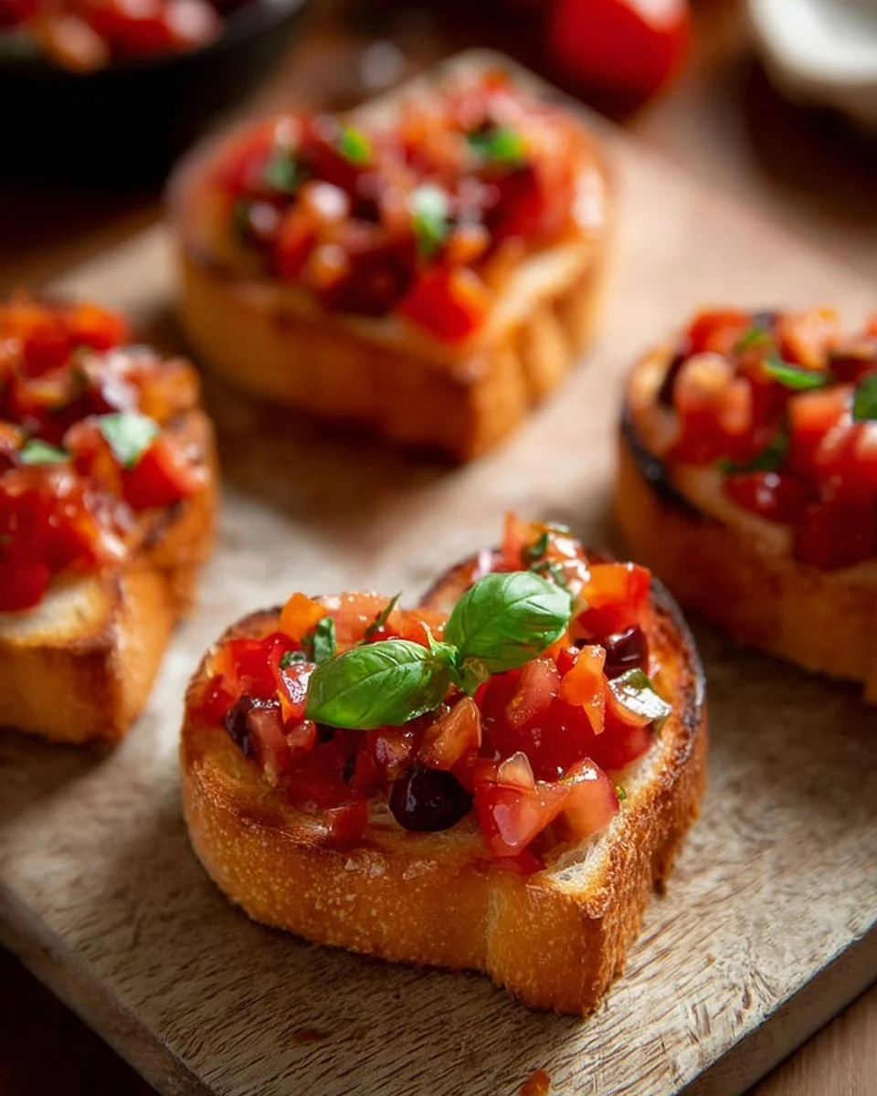 Heart-Shaped Bruschetta