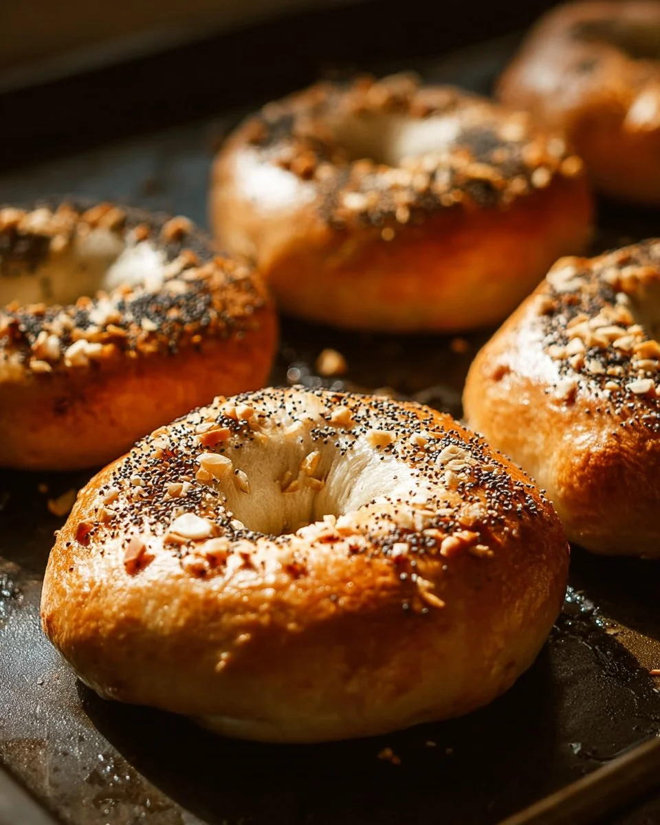 High Protein Greek Yogurt Bagels fresh out of the oven