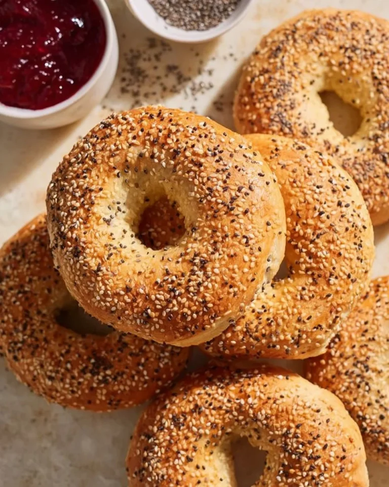 Homemade protein bagels fresh out of the oven, ready to be enjoyed.