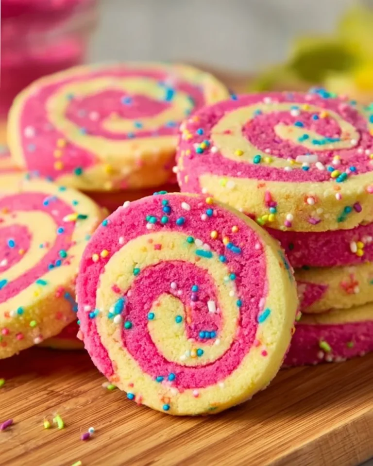 Old fashioned pinwheel cookies with vibrant colors for spring baking.