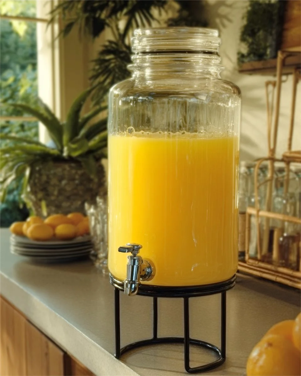 Refreshing orange juice punch served at a morning brunch shower event