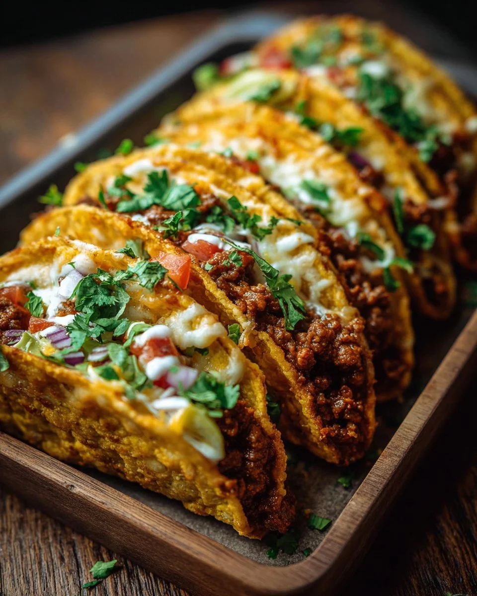 Oven-Baked Cheesy Tacos (Crispy & Loaded) You’ll Love!