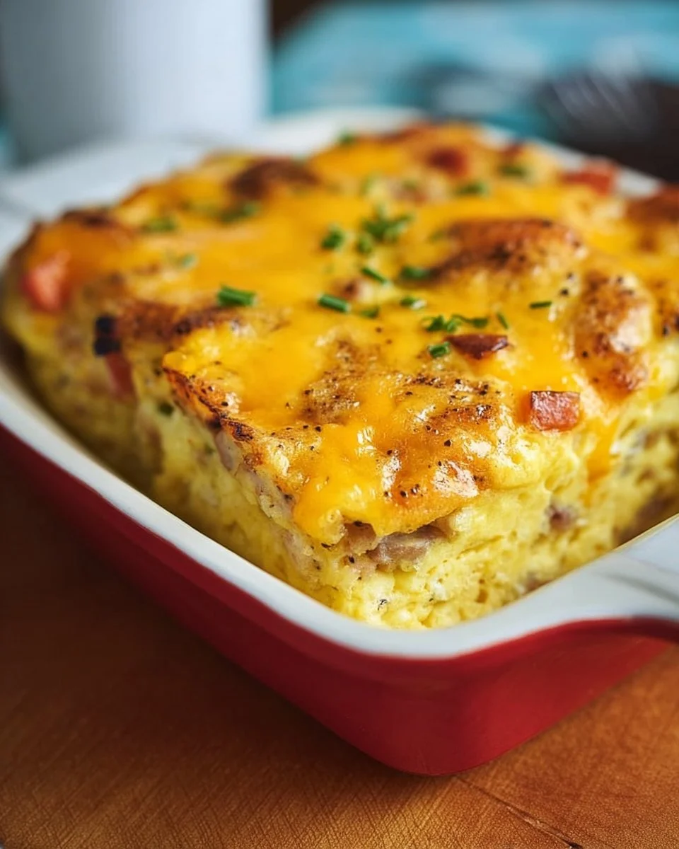 Overnight Cheesy Breakfast Casserole