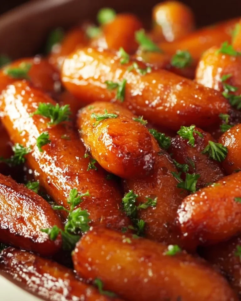 Delicious roasted baby carrots with honey, served as a sweet and savory side dish.