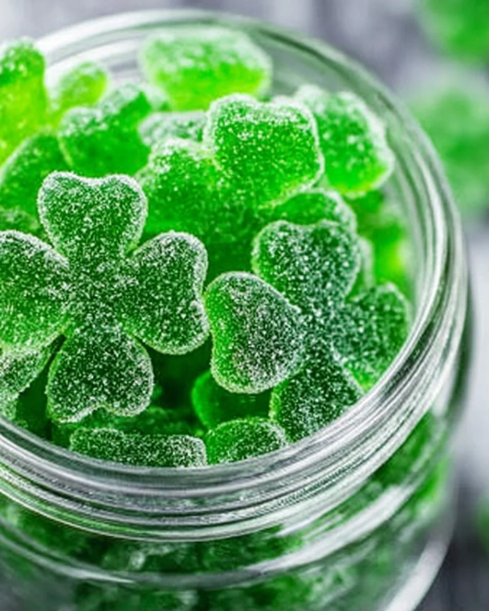 Shamrock Homemade Gummies with Jello