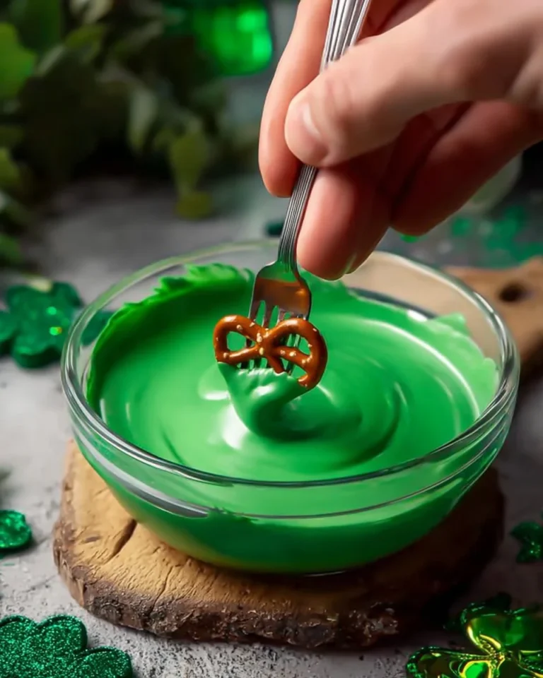 Delicious green Shamrock Pretzels perfect for St. Patrick's Day celebrations