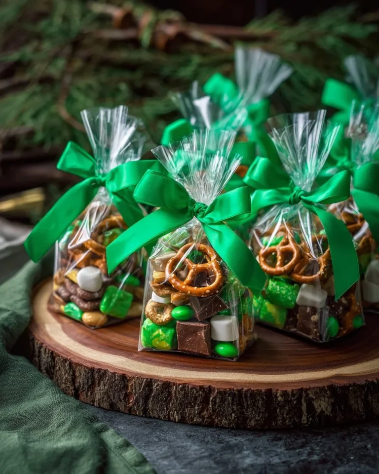 A variety of St. Patrick's Day snacks and treats on a festive table.