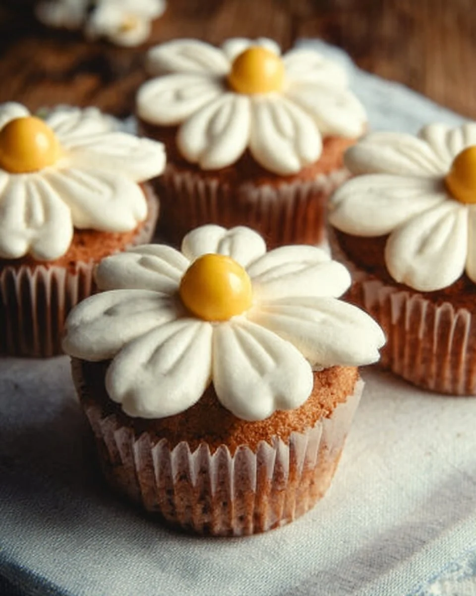 Super Cute Daisy Cupcakes