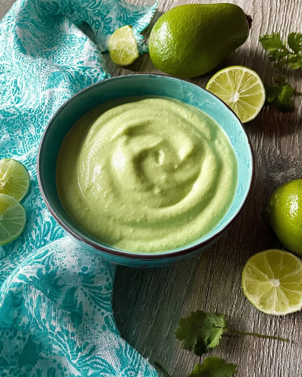 Delicious 5-minute avocado cream for healthy dips and spreads.