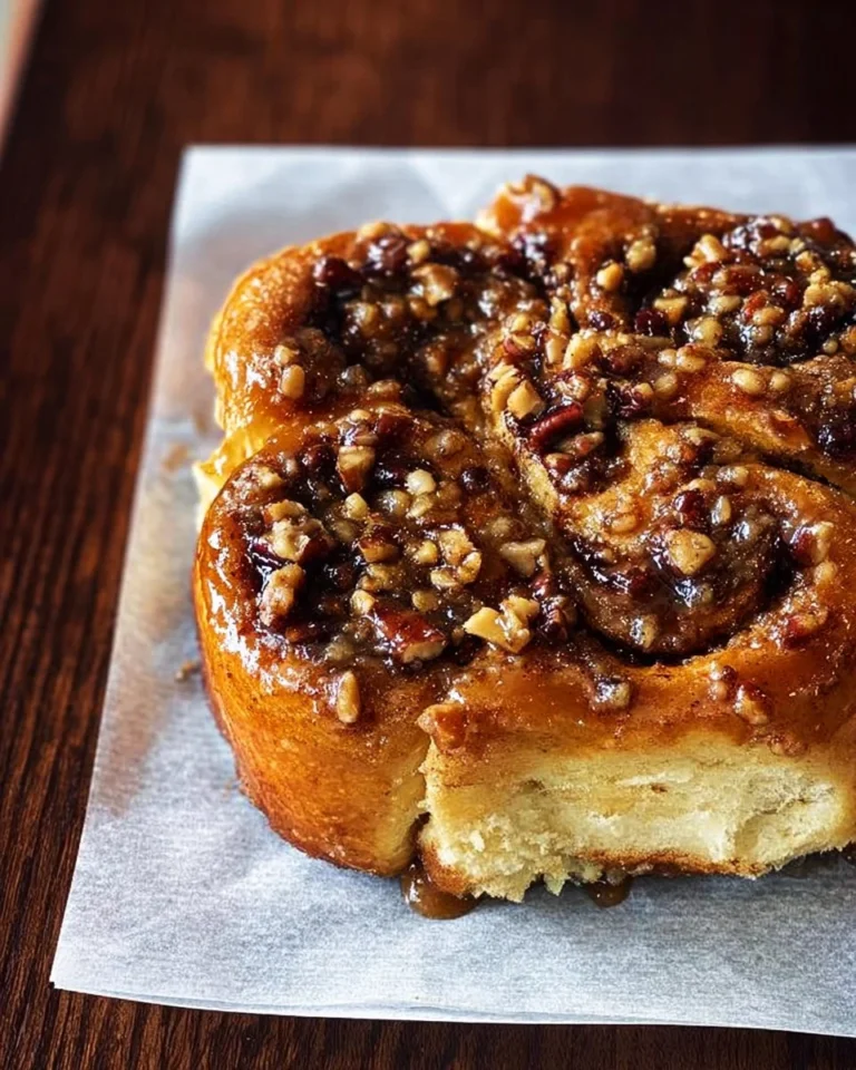 Delicious caramel pecan sticky buns fresh out of the oven
