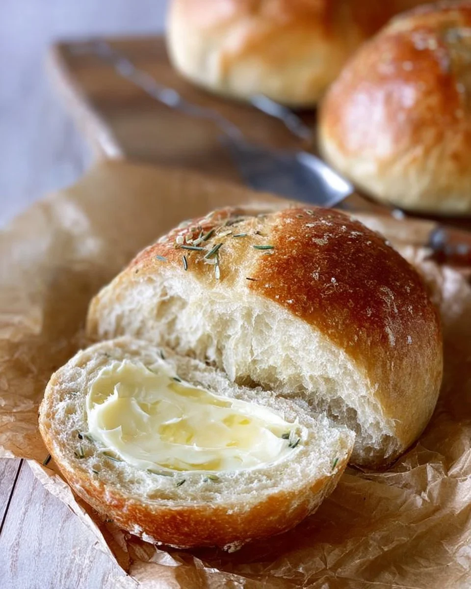Freshly baked rosemary bread inspired by Macaroni Grill recipe.