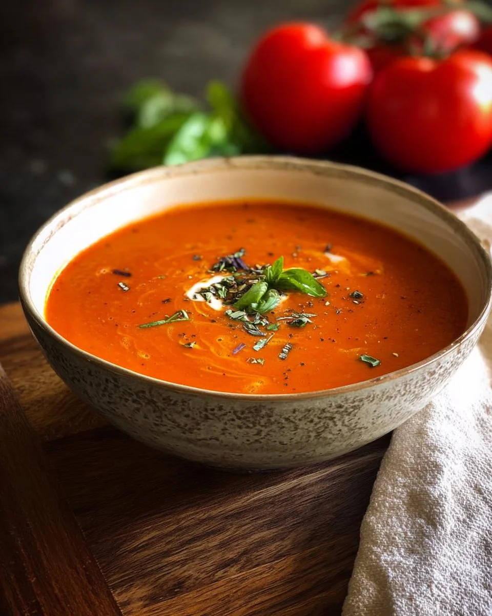 Creamy Roasted Tomato Basil Soup