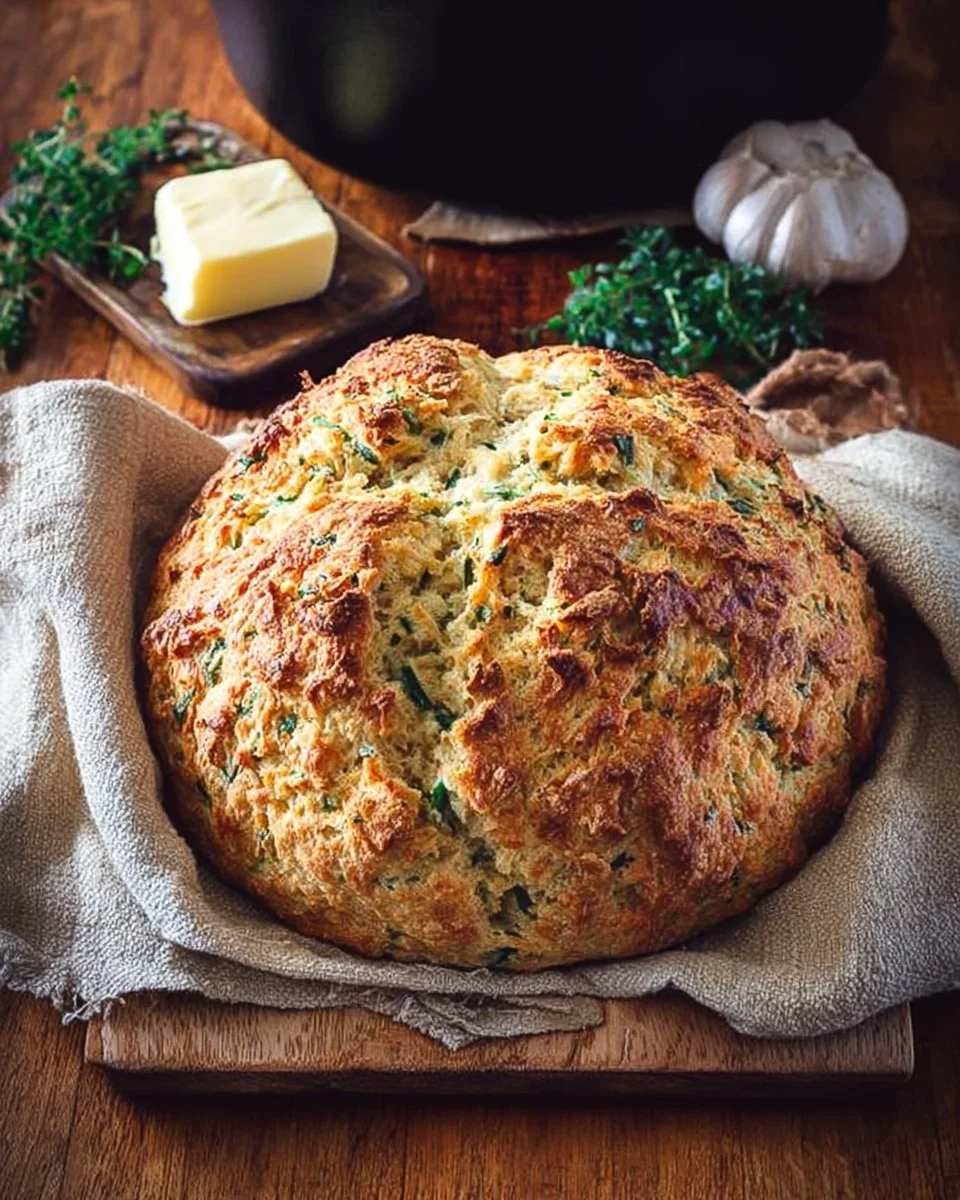 Easy Cheddar & Herb Irish Soda Bread