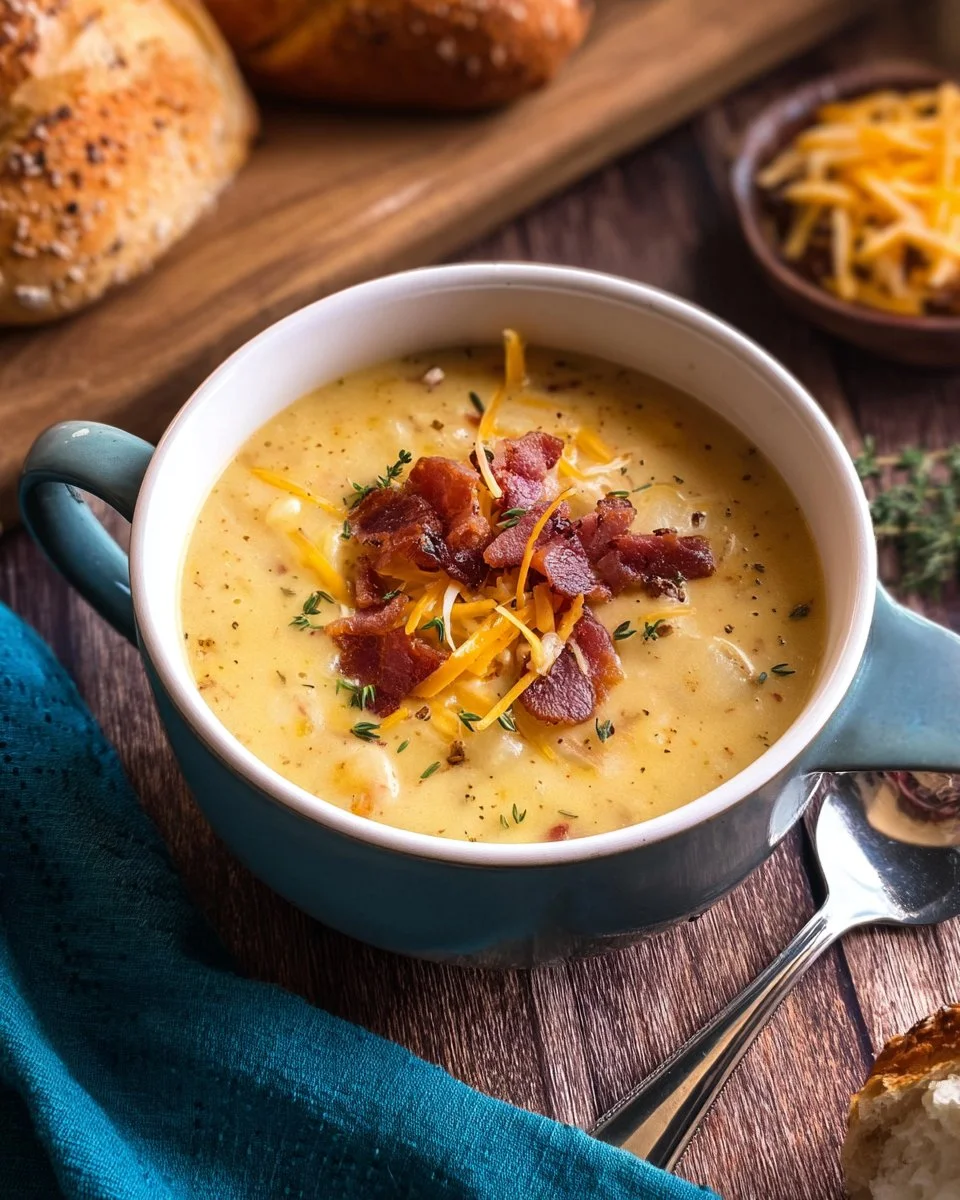 Easy Cheesy Potato Bacon Corn Chowder