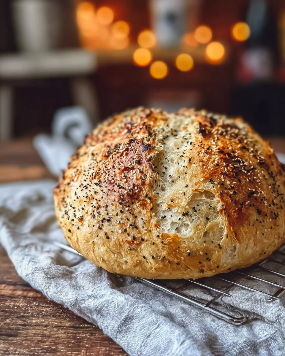 Everything Bagel No-Knead Bread
