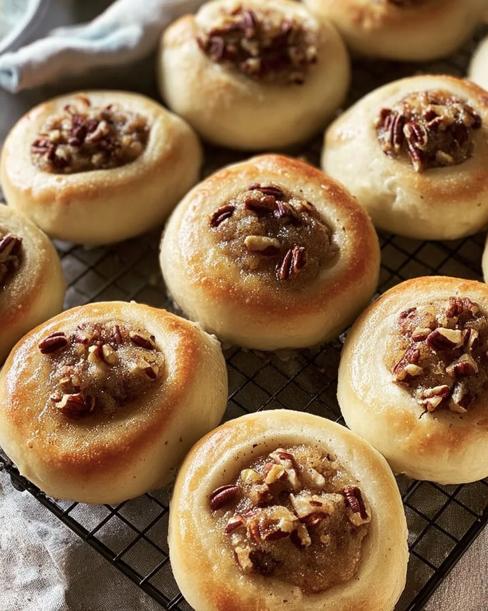 Delicious Maple Pecan Kolaches filled with maple syrup and pecans