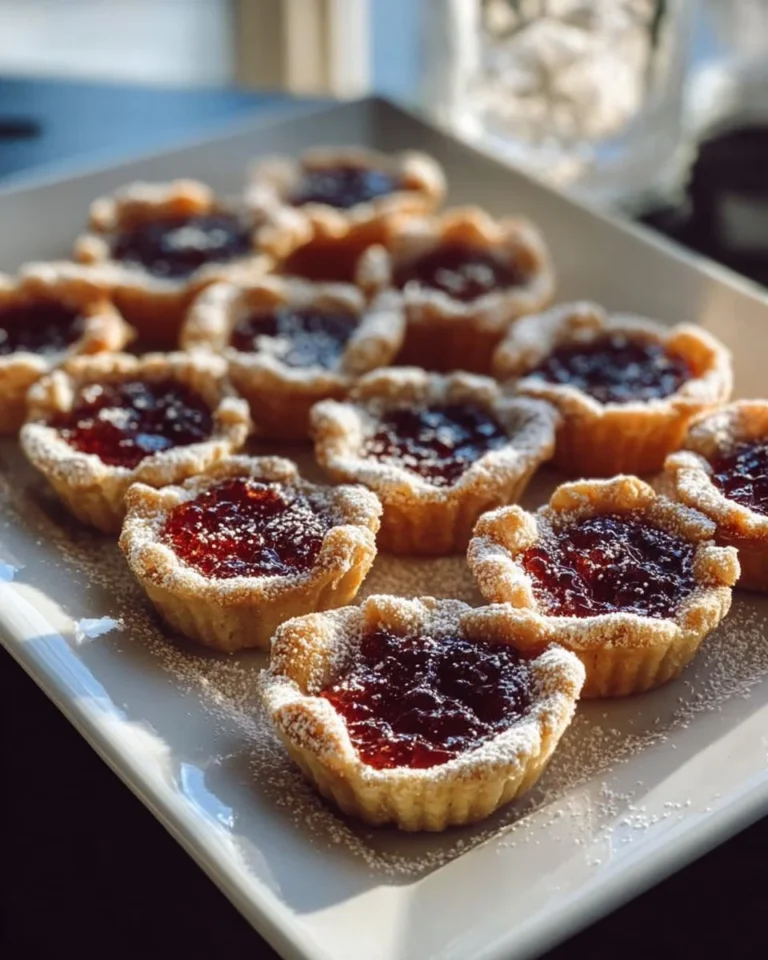 Delicious quick and easy English jam tarts with fruity filling