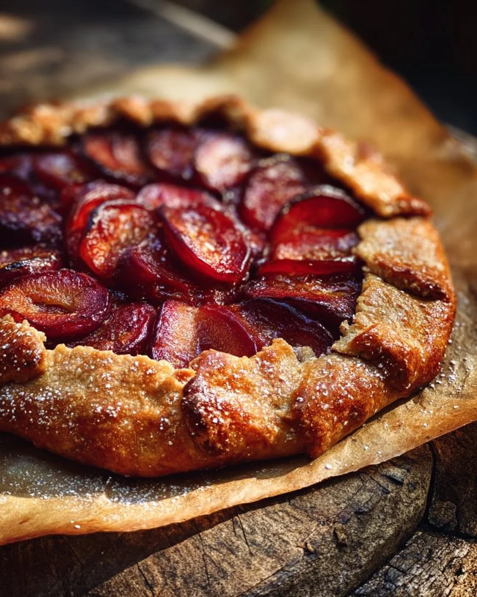 Rustic Plum Tart (Galette)