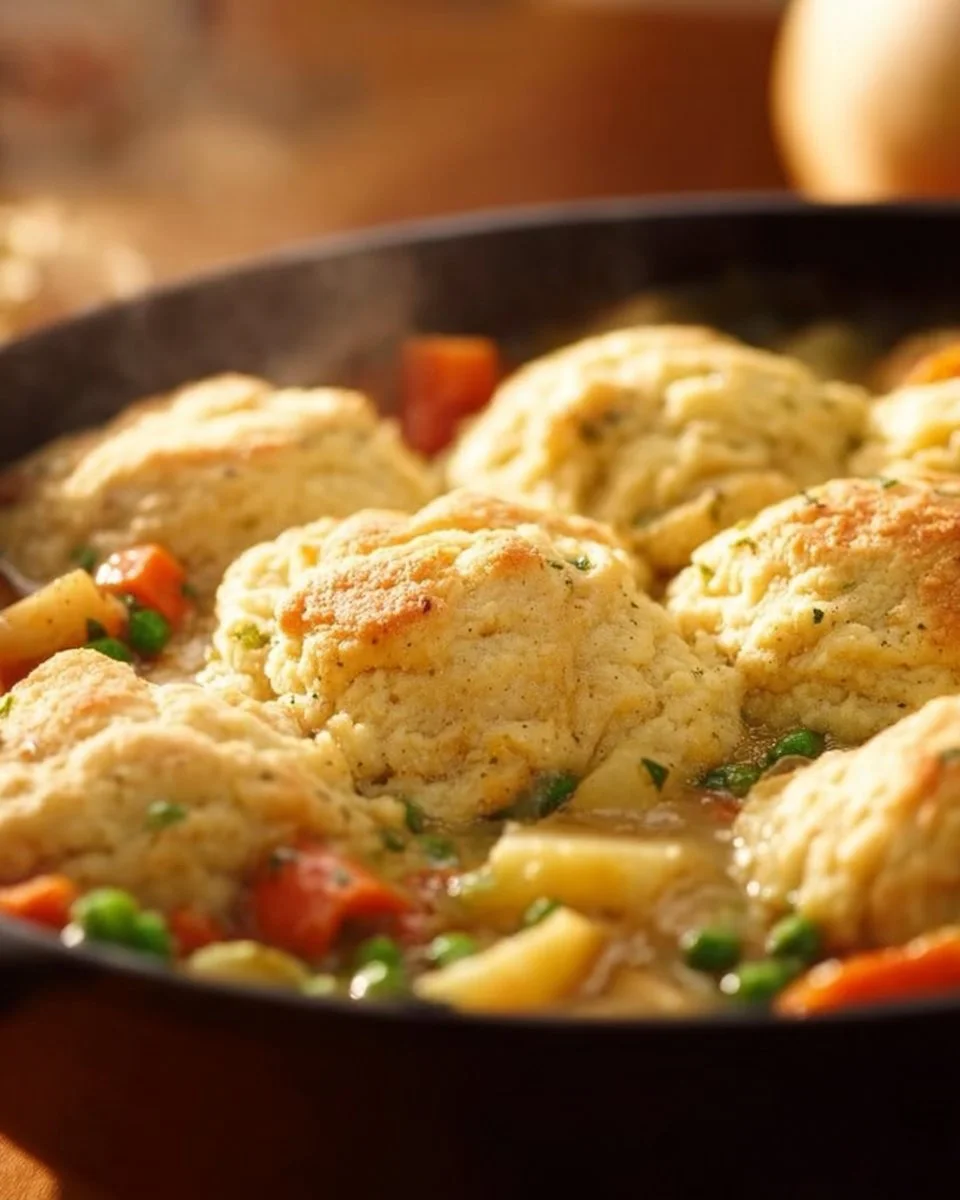 Bowl of gluten-free chicken dumplings garnished with herbs