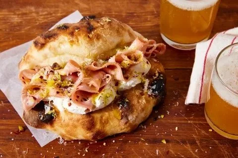 Mortadella Pizza Sandwich