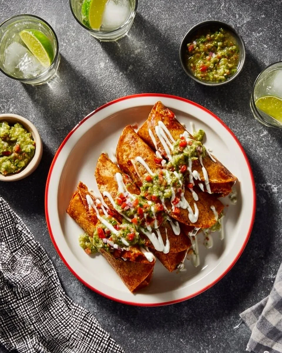 Delicious red tacos served with fresh toppings and vibrant colors